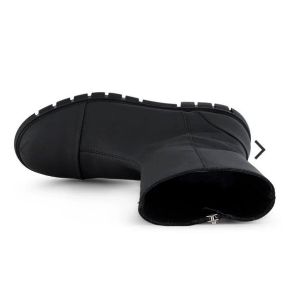 SHOE THE BEARREBEL HIGH SHAFT LEATHER BOOTS - MATTE BLACK size 8 - Picture 3 of 14